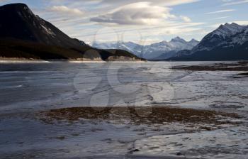 Abraham Lake Winter Ice formations bubbles design