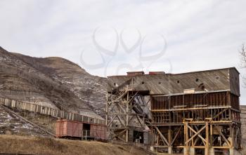 Abandoned Coal Mine in the Badlands Alberta
