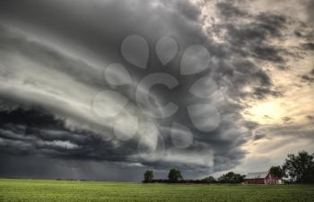 Storm Clouds Saskatchewan shelf cloud ominous warning