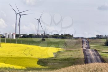 Wind Farm Saskatchewan turine in farm land