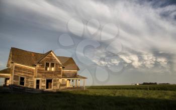 Storm Clouds Saskatchewan Prairie scene Canada Farm