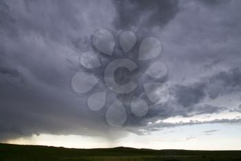 Storm Clouds Saskatchewan Prairie scene Canada Farm