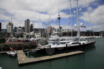 Auckland New Zealand harbor front downtown City