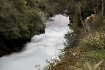 Huka Falls Taupo New Zealand flowing white water