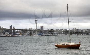 Auckland New Zealand City View Harbour Bridge 
