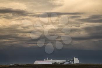Prairie Storm Clouds Canada Saskatchewan Potash Mine