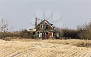 Prairie Abandoned Homestead in Saskatchewan Canada winter