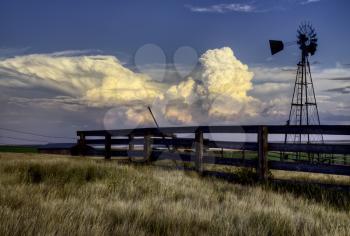 Storm Clouds Canada rural countryside Prairie Scene