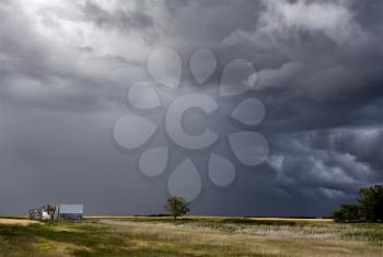 Storm Clouds Canada rural countryside Prairie Scene