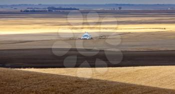 Landscape Saskatchewan Prairie Rurual Scene country church