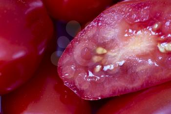 Close Up Cherry Tomato red colorful fruit vegetable