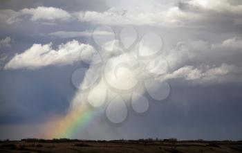 Prairie Storm Clouds in Saskatchewan Canada Rainbow