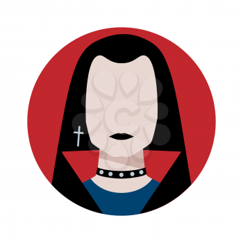 Gothic man avatar. Vector illustration.