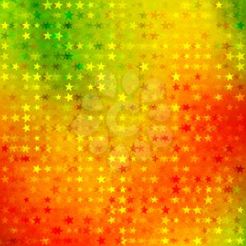 Stars. Autumn colors. Vector background.