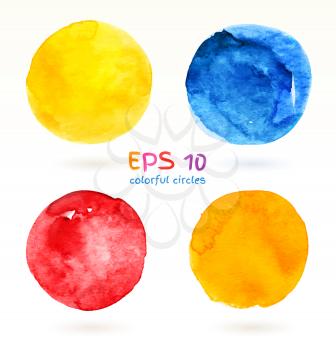 Watercolor colorful banners. Vector. EPS 10.