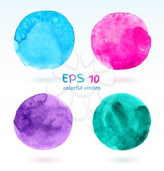 Watercolor colorful banners. Vector. EPS 10.