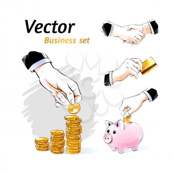 Vector business set.