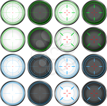 Vector illustration pack of sniper targets.