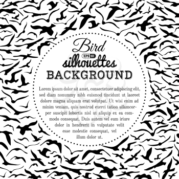 Black and white vector background. There is copy space for text in the center. 
