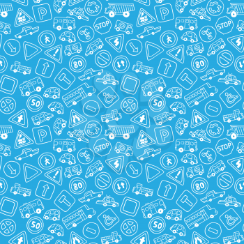 Vector blue and white background in cartoon style. Can be used for children wallpapers, web site background or wrapping paper.