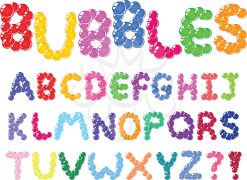 Bubbles alphabet