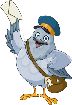 Carrier pigeon cartoon