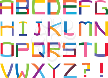 Colorful alphabet set