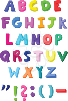 Colorful letters set