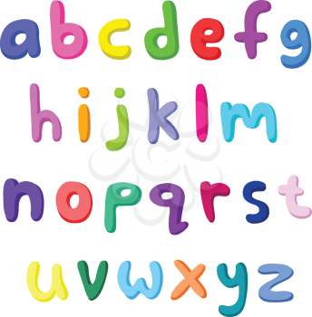 Colorful small letters set