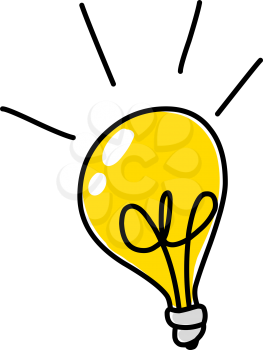 Light bulb vector doodle