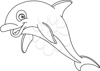 Outlined dolphin