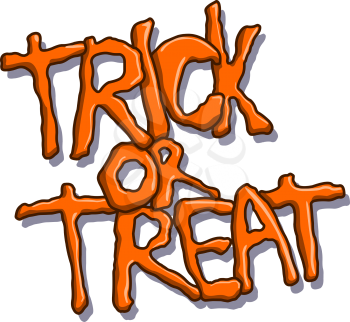 Trick or treat vector Halloween text
