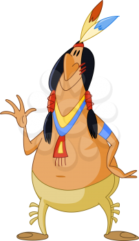 American indian man waving hello