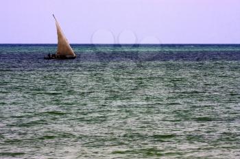 boat in tanzania zanzibar sea