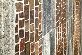  brick in the  castellanza street lombardy italy  varese abstract   pavement of a curch and marble
