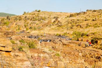 in south  africa river canyon park nature reserve  sky and rock