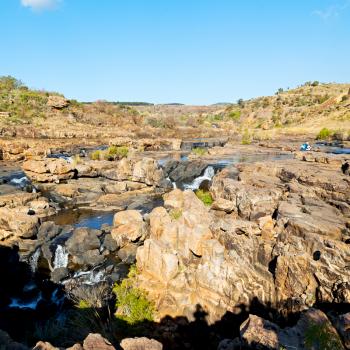 in south  africa river canyon park nature reserve  sky and rock