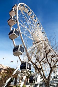 in south africa close up of the blur ferris weel  texture background and sky