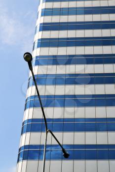  thailand  bangkok office district palaces     abstract  modern building line  sky terrace  street lamp