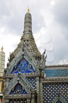 bangkok in   temple  thailand abstract cross colors roof wat  palaces   asia sky   and  colors religion mosaic rain 
