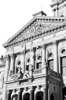 in south africa close up of the blur city hall of cape town and clear sky