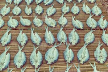 blur  in  philippines   lots of fish salted and dry preparation for the market