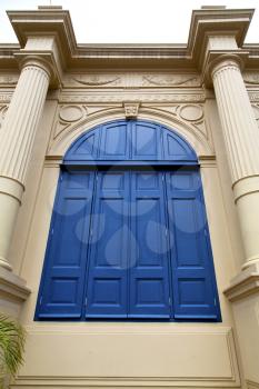 asia bangkok thailand window  door palaces  temple   abstract  sunny day    wood venetian blind in the concrete  brick
