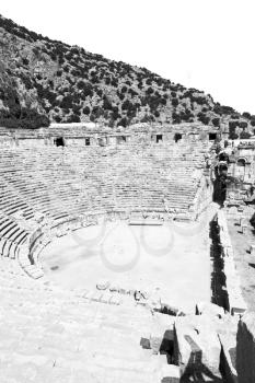 myra    in    turkey europe    old roman necropolis and indigenous tomb stone