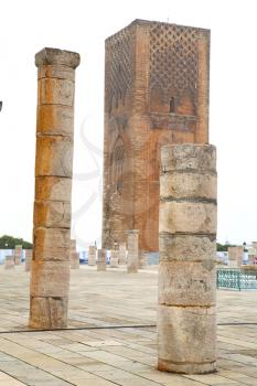 chellah    in morocco africa the old roman deteriorated monument and site
