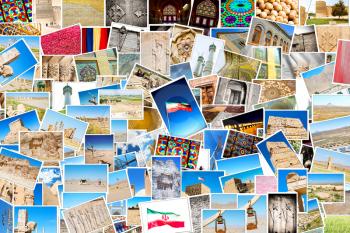 images from all over the iran  in a  patchwork