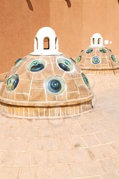 in iran the old building roof of the antique tradition  bath  