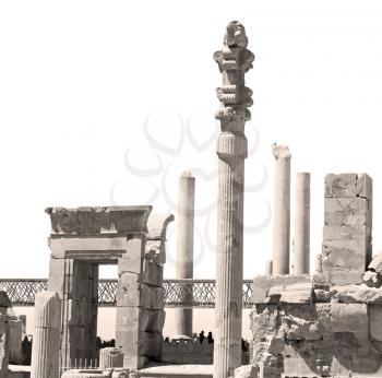 in iran persepolis the old  ruins historical destination monuments and ruin

