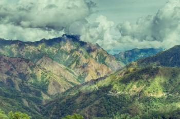 blur  in  philippines  terrace field for coultivation of rice  from banaue unesco site 
