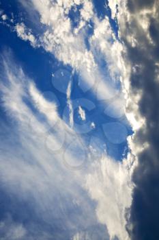 
in the busto arsizio lombardy italy  varese abstract   ckoudy sky and sun beam